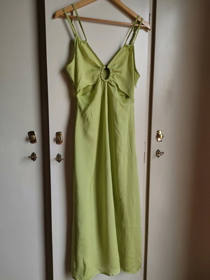 Slip dress σε λάιμ χρώμα pink woman