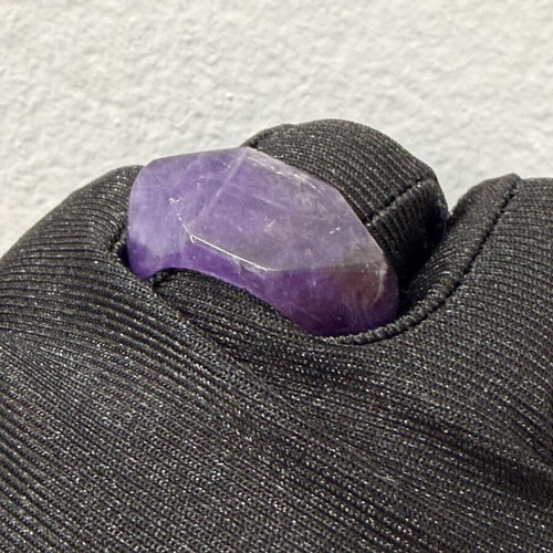 Amethyst ring new, carved from natural crystal