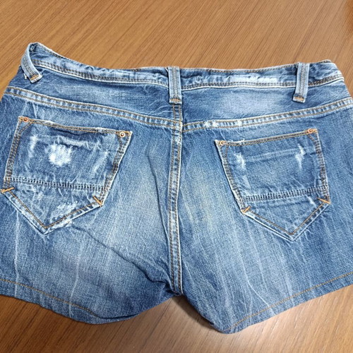 Women's denim shorts like new, size L, blue