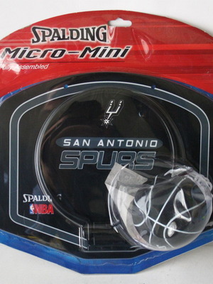 Spalding NBA San Antonio Spurs 2007 basketball hoop and backboard new with sealed ball