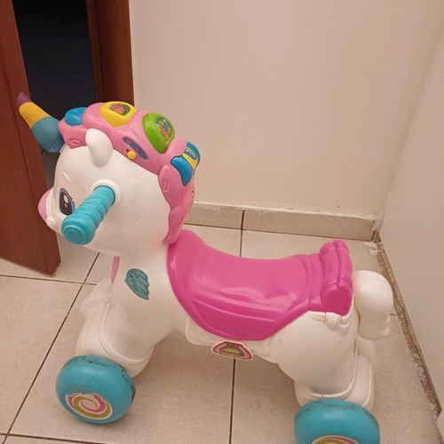 AS Unicorn Baby Clementon 12m+ educational toy used, Greek songs