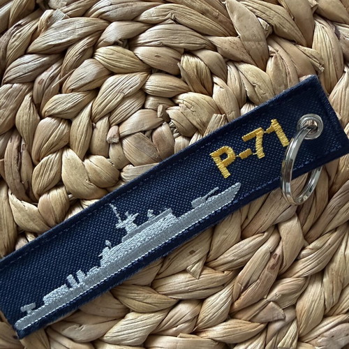 Collectible fabric keychain Greek Navy TPK Ritsos P-71 new