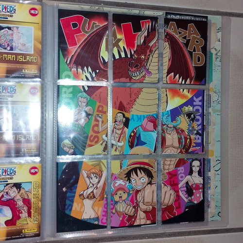 108 SINGLE CARDS AND ALBUM ONE PIECE PANINI