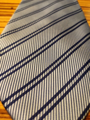 Roccobarocco 100% silk tie like new, grey with blue