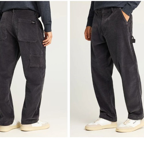 Funky Buddha corduroy chino pants new, size 36 loose fit, gray