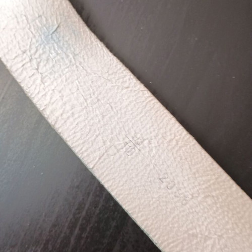 Rocco Barocco women's leather belt white used, size 110