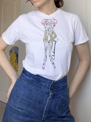 Admiral vintage T-shirt white used, size XS/S