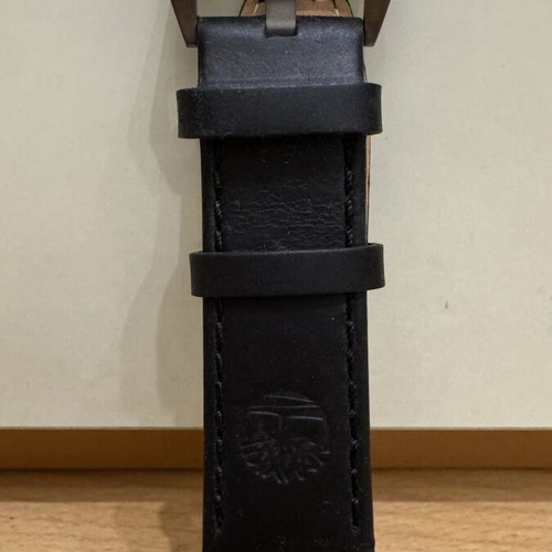 Timberland watch strap new, genuine leather, 24 mm, black