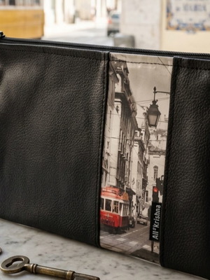 Clutch bag like new, black