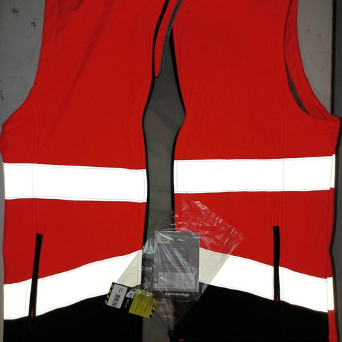 Hi Vis Vest Jacket with Reflective Stripes, New, Size L