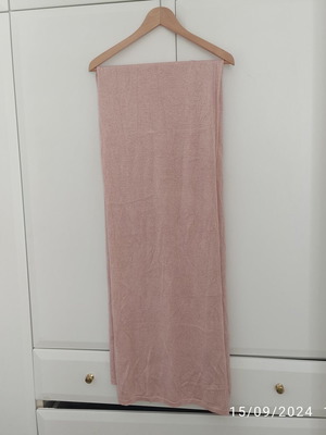 Zara scarf pink large with gold thread new