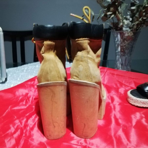 Boots used yellow with 10 cm heel size 40