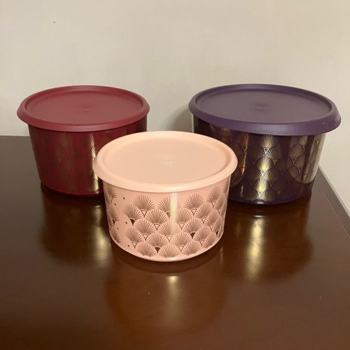 Tupperware Optimum round box set 2.0L, 1.4L, 940ml new