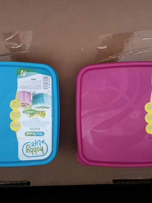 Set of 2 plastic tupper containers for toast like new