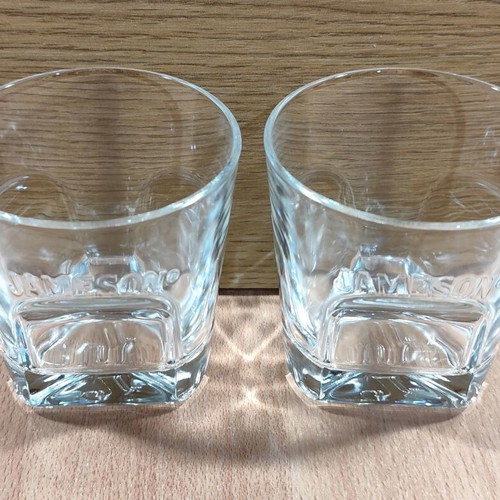 Jameson Irish Whiskey set of two promotional glasses used