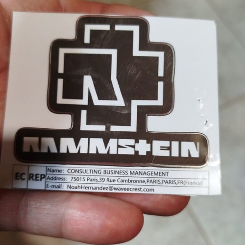 Rammstein vinyl sticker new, medium size, UV protected