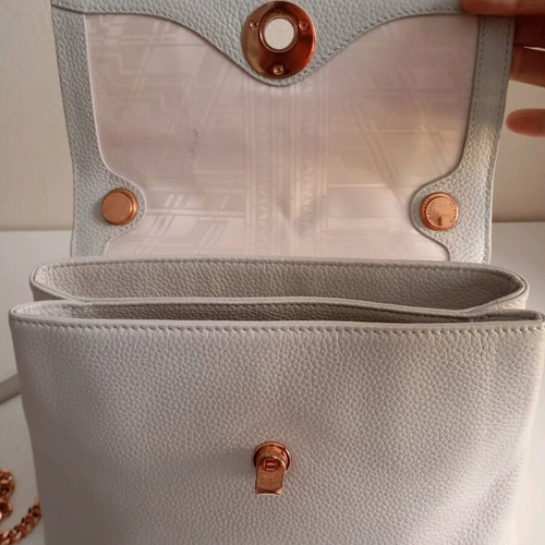Ted Baker leather women's crossbody bag like new, ecru/blue