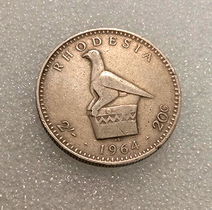 Ροδεσία ( σημερινή Ζιμπάμπουε ) 2 shilling 1964
