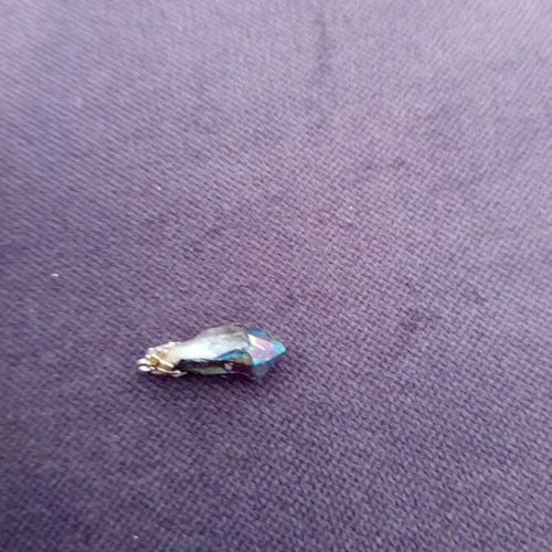 Pendant with natural aura quartz crystal