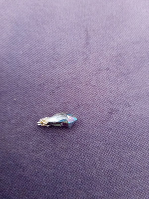 Pendant with natural aura quartz crystal