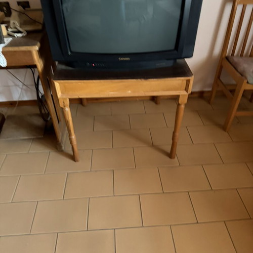 Two sofa beds and table set