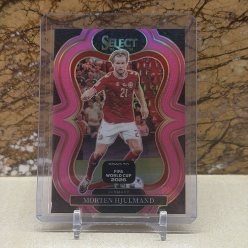 2025-26 Panini Select Road to FIFA World Cup Morten Hjulmand Mezzanine Pink Prizm /99