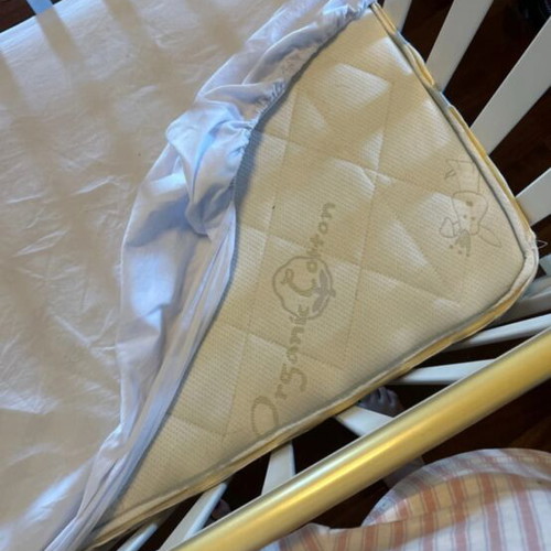 Pali baby cot with wheels and organic cotton mattress
