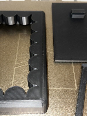 3D Printed Frame, black, PLA material