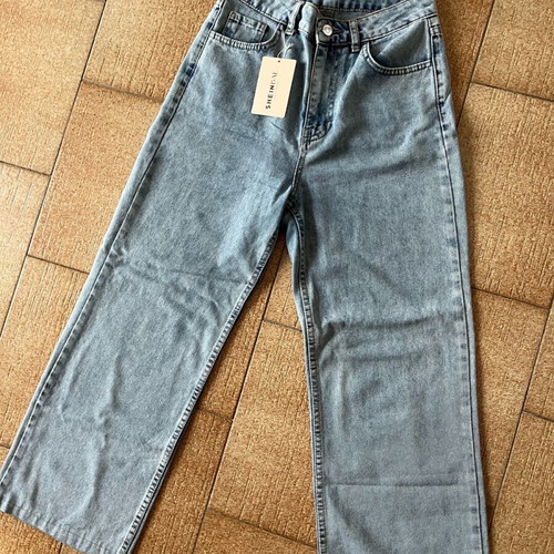 Shein blue wide jeans new, size XS