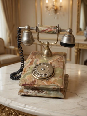 Vintage Ροτό Τηλέφωνο Όνυχα Πολυτελείας 50s-60s σαν καινούργιο