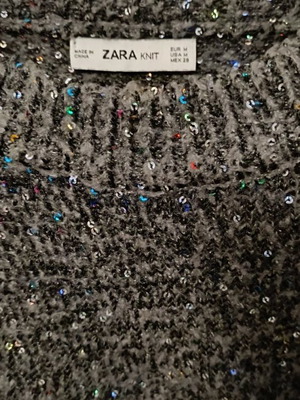 Πουλόβερ λαδί Zara μεταχειρισμένο με φαρδιά μανίκια