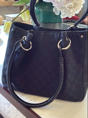 Gucci GG Monogram Tote shoulder bag like new, black