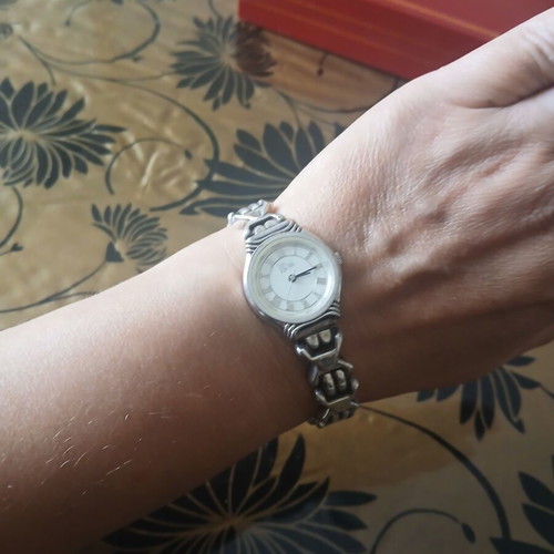 Lousir watch like new, 925 silver with stainless steel case