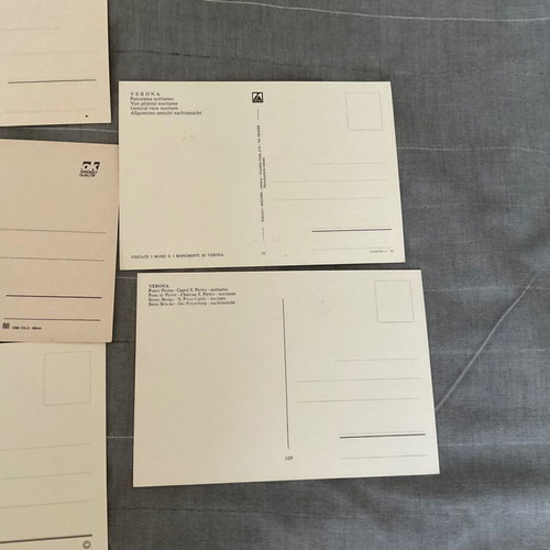 Set of 10 vintage 80s collectible crates postales from three Italian cities in excellent condition