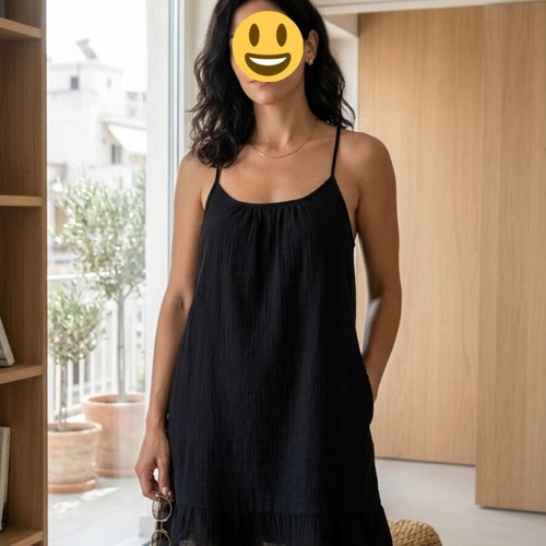 Marks and Spencer black dress like new, lightweight viscose