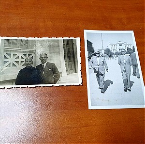 1945, δύο φωτογραφίες, κέντρο Αθήνας