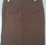 Lussile brown skirt size 48 like new with front zipper and pockets