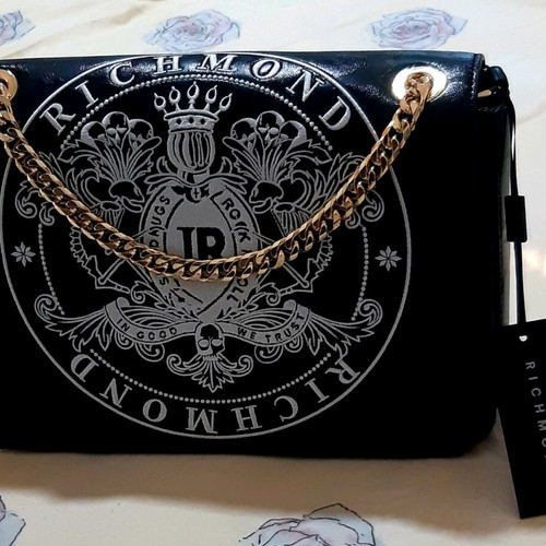 John Richmond crossbody bag new, black and gold