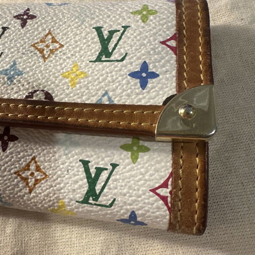 Louis Vuitton Limited Edition Murakami Multicolor Mini Wallet like new