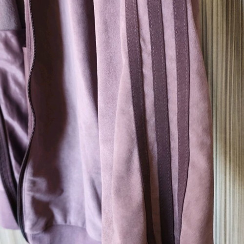 Adidas jacket like new, purple velour, size L