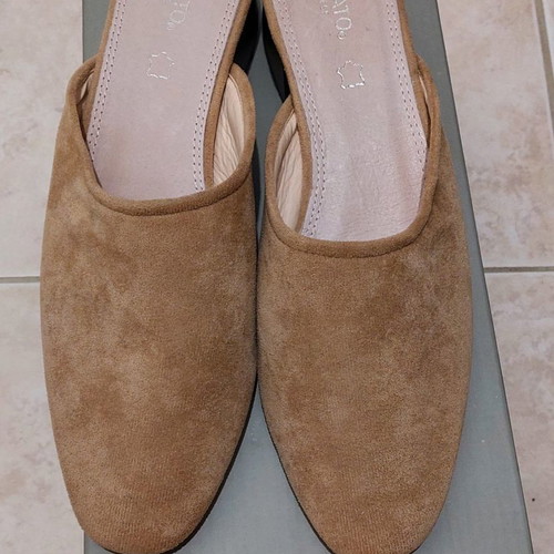 Migato mule beige suede like new, leather, size 38