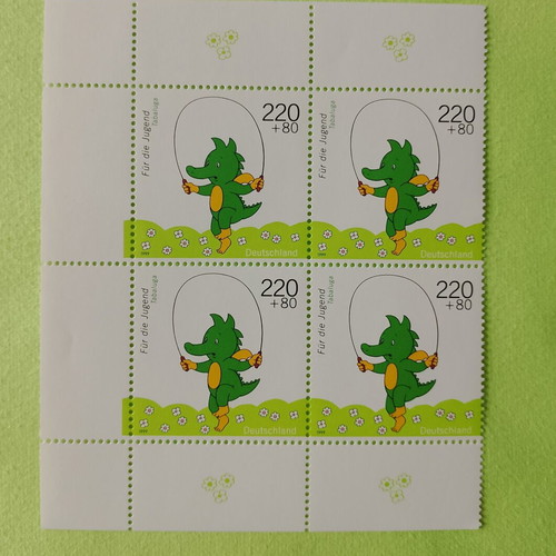 German stamps 1999 with Bonn first day cover cancellation, 5 mint blocks