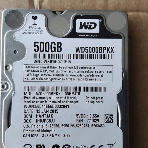 Western Digital Black WD5000BPKX 500GB Laptop Hard Drive