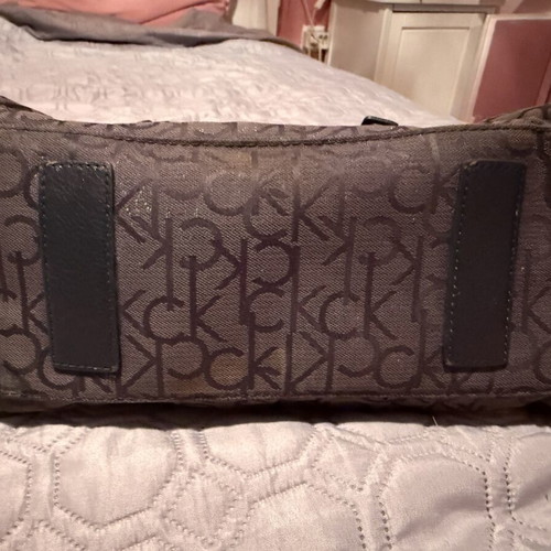 Calvin Klein CK bag used with worn leather repairable