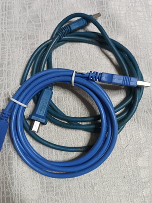 Καλώδιο εκτυπωτή USB 2.0 τύπου A σε B, μπλε, σετ 2 τεμαχίων