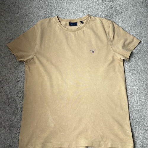 Gant t-shirt with original logo used, beige, size L