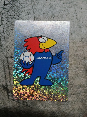France 98 mascot foiled card like new with checklist