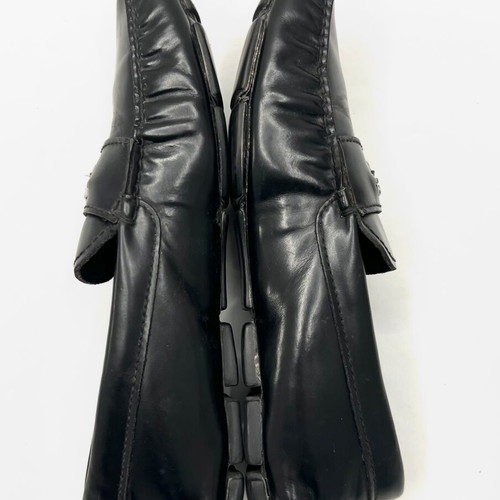 Prada black leather moccasins used, large fit