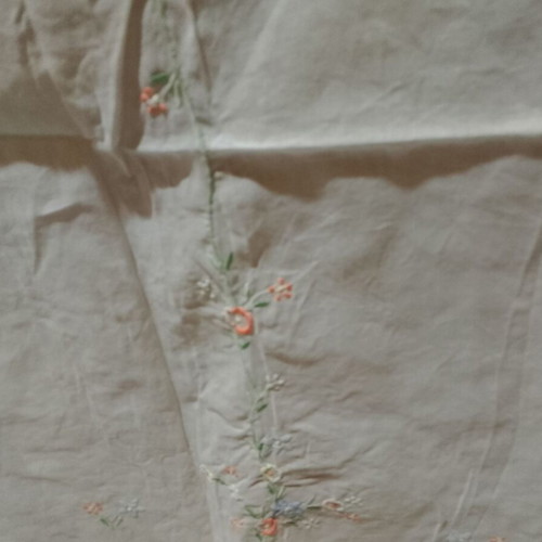 Tablecloth with colorful pastel flowers, new