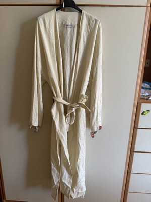 Milkwhite linen tunic long like new with shell details